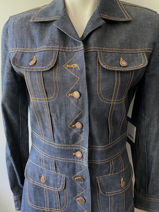 Norma Kamali Dresses & Skirts - NWT OMO Norma Kamali Dark Denim Dress (or duster jacket). Size 4.